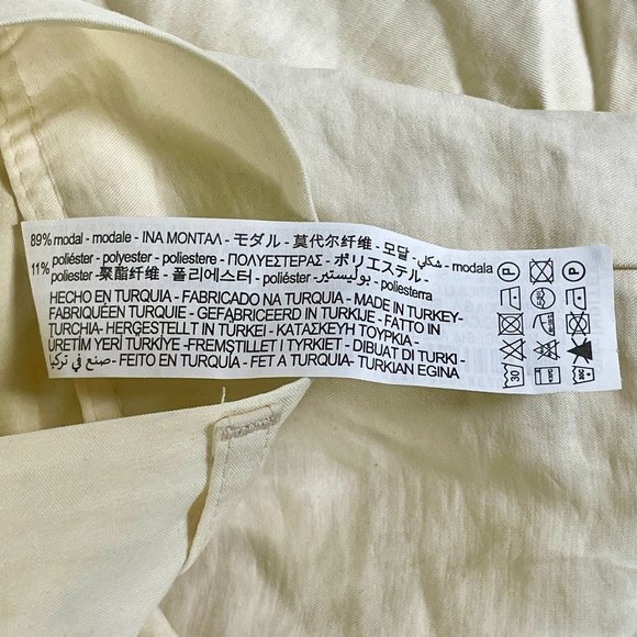 Women's Zara Full Length Pants In Vanilla, Size Small - Picture 8 of 9